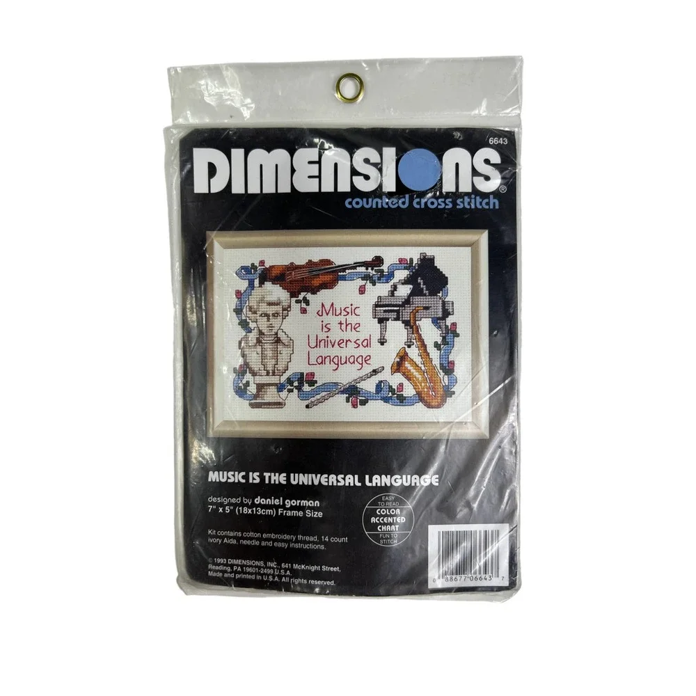 Dimensions 1993 Music is the Universal Language‎ Counted Cross Stitch Kit